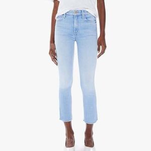 MOTHER DENIM The Mid Rise Dazzler Crop Fray in Sun Kissed